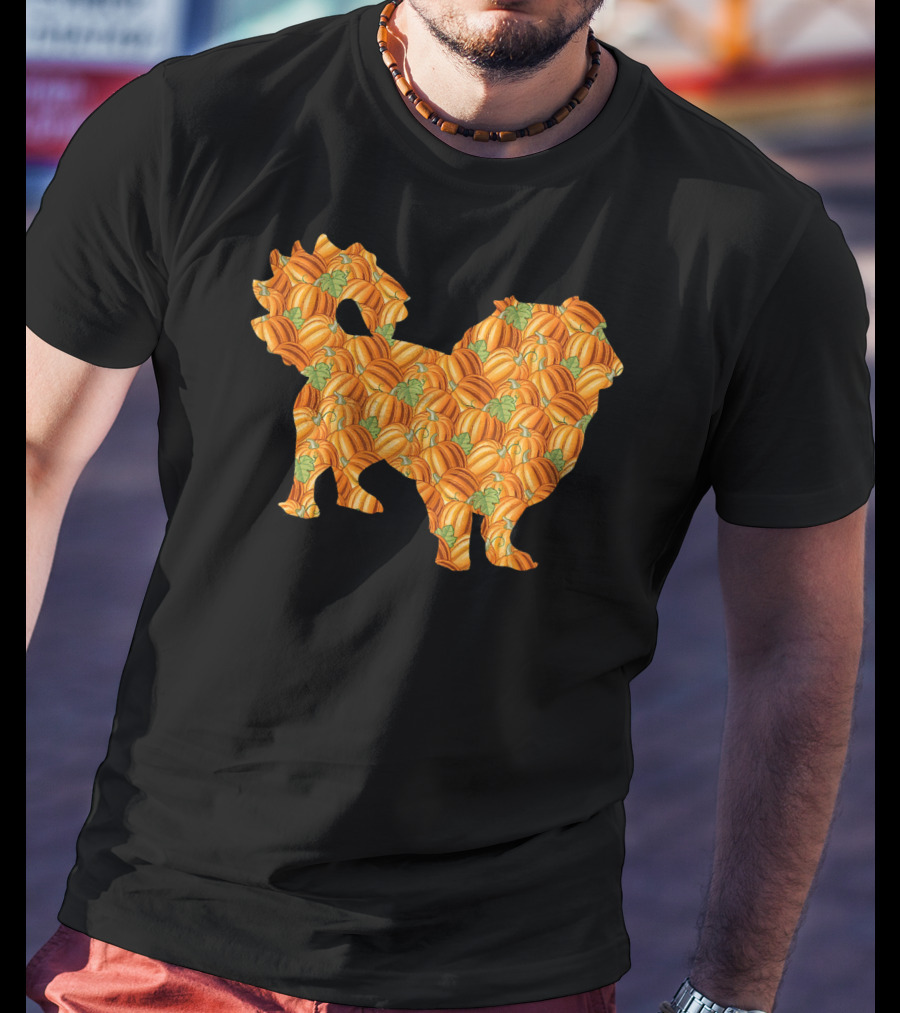 Pekingese With Pumpkin Pattern Easy Halloween Costume Pelchie T-Shirt