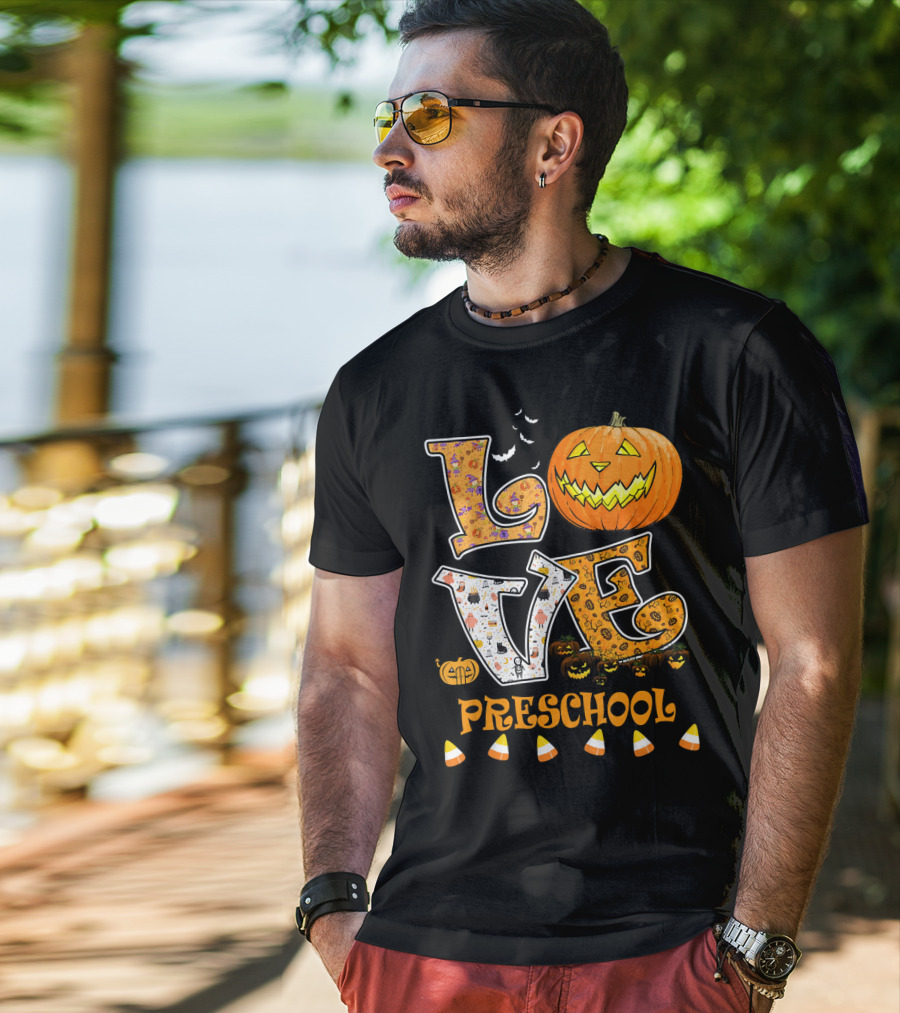 Halloween Pumpkin Love Preschool Candy Corn T-Shirt
