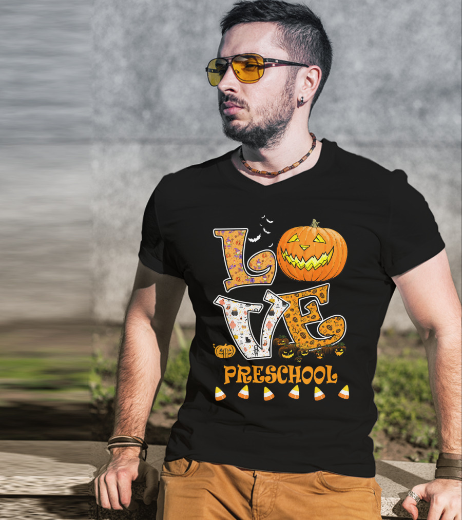 Halloween Pumpkin Love Preschool Candy Corn T-Shirt