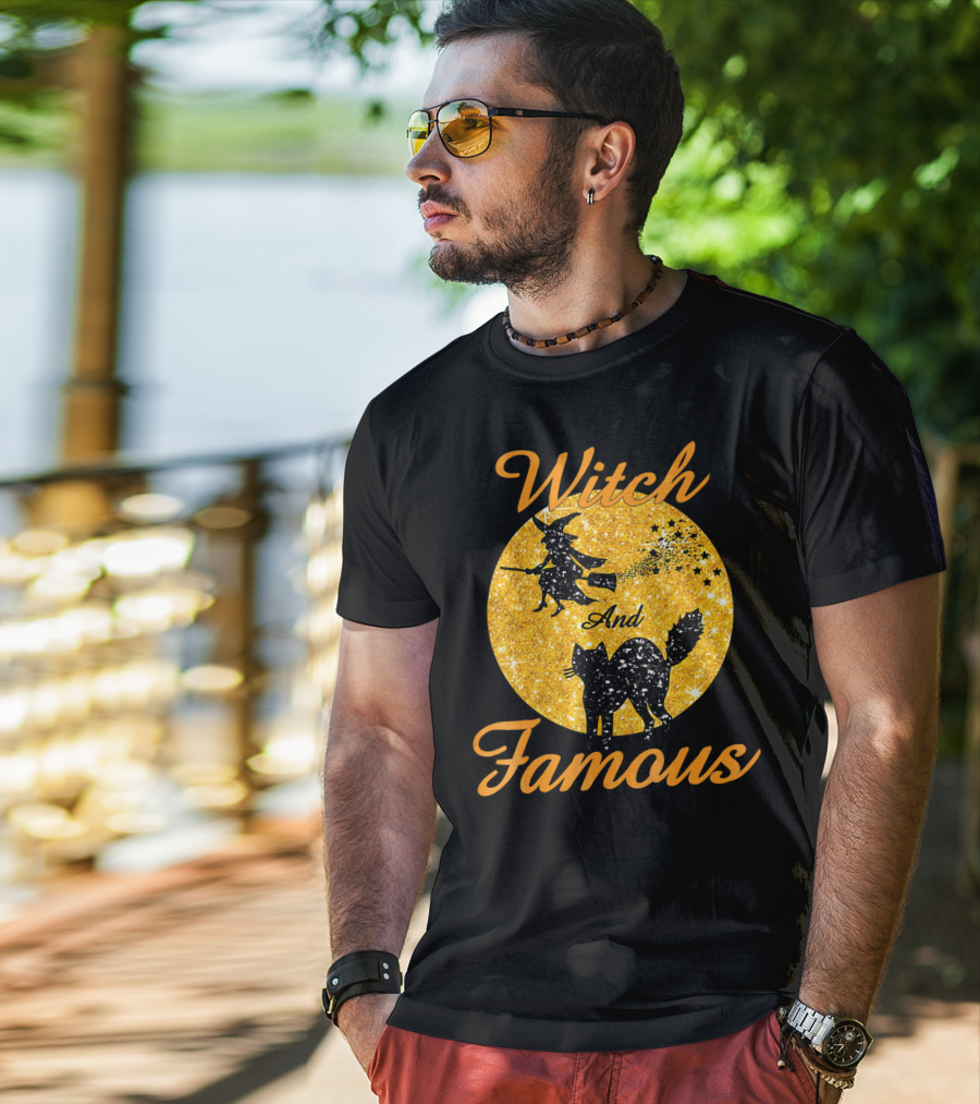 Witch And Famous Halloween Men Kids T-Shirt