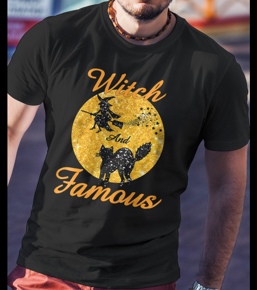 Witch And Famous Halloween Men Kids T-Shirt