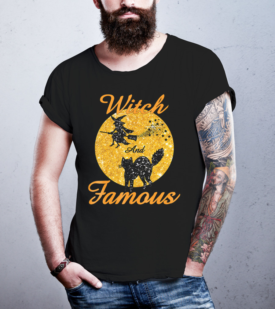 Witch And Famous Halloween Men Kids T-Shirt
