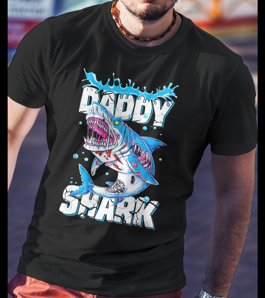 Daddy Shark Zombie Halloween T-Shirt