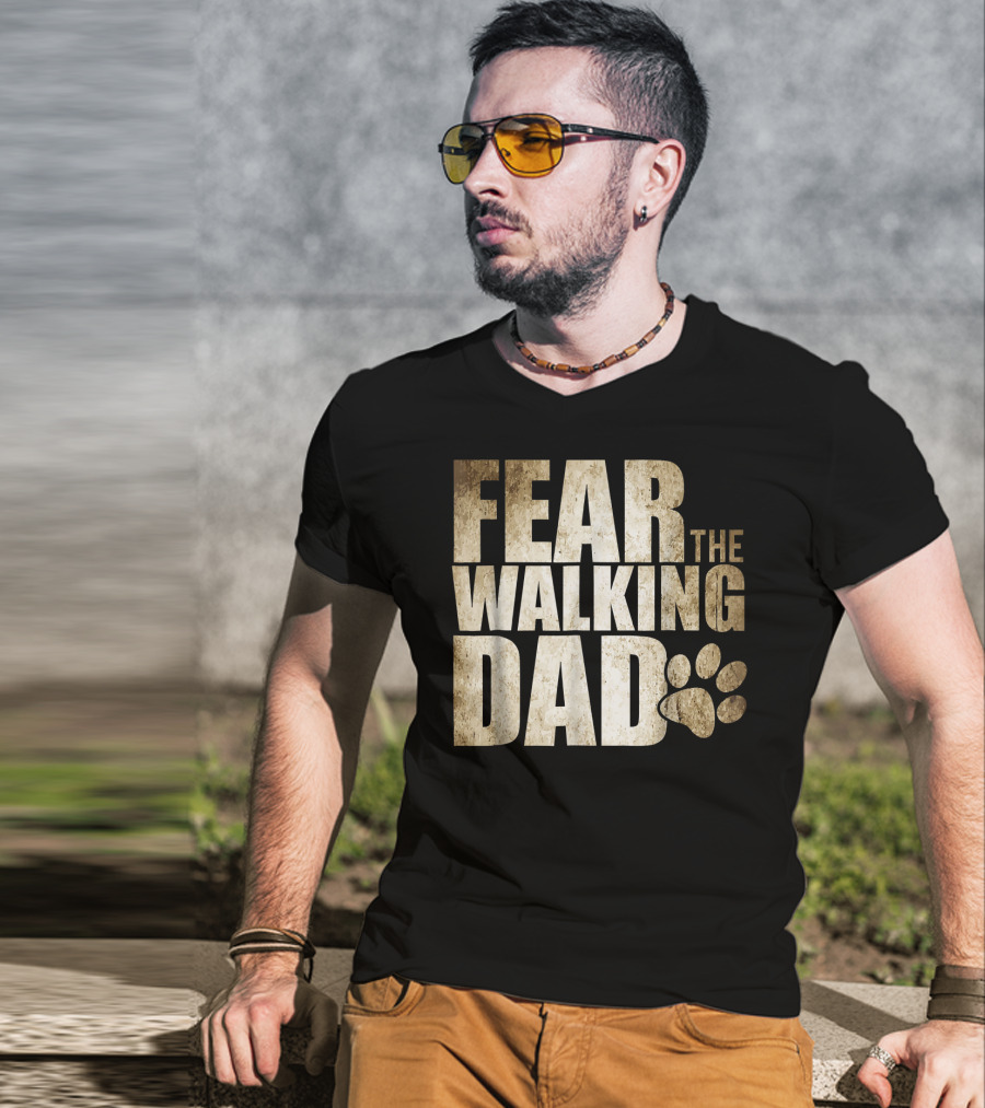 Fear The Walking Dad Paw Prints T-Shirt