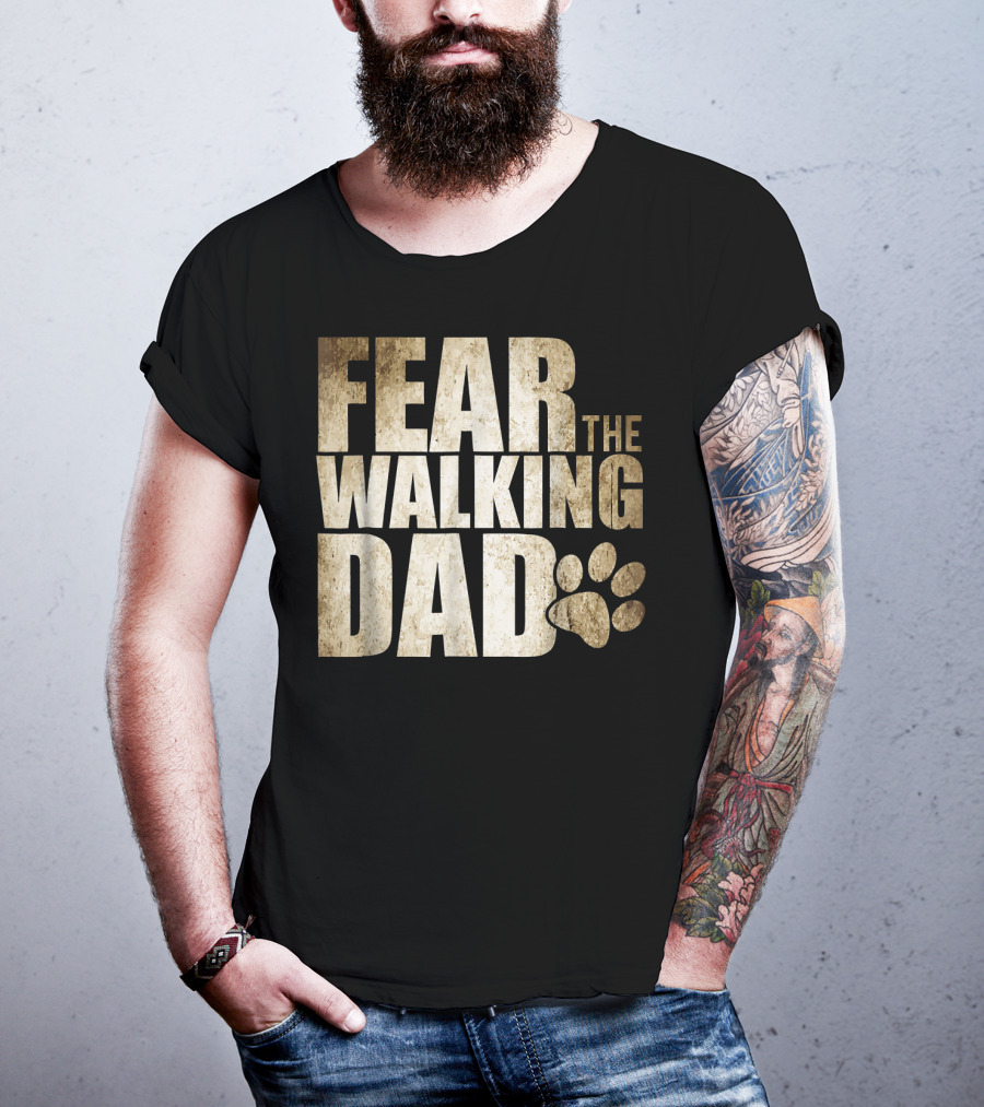 Fear The Walking Dad Paw Prints T-Shirt
