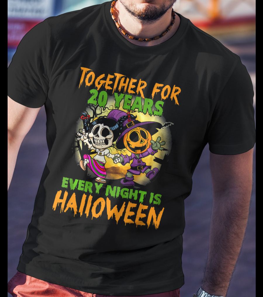 Together For 20 Years Every Night Is Halloween T-Shirt