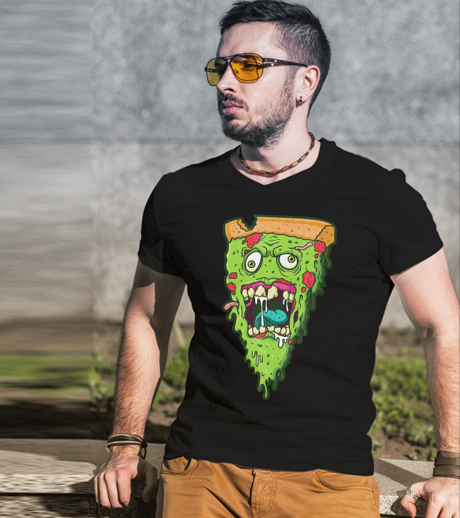 Pizza Zombie Monster Slice Fun T-Shirt