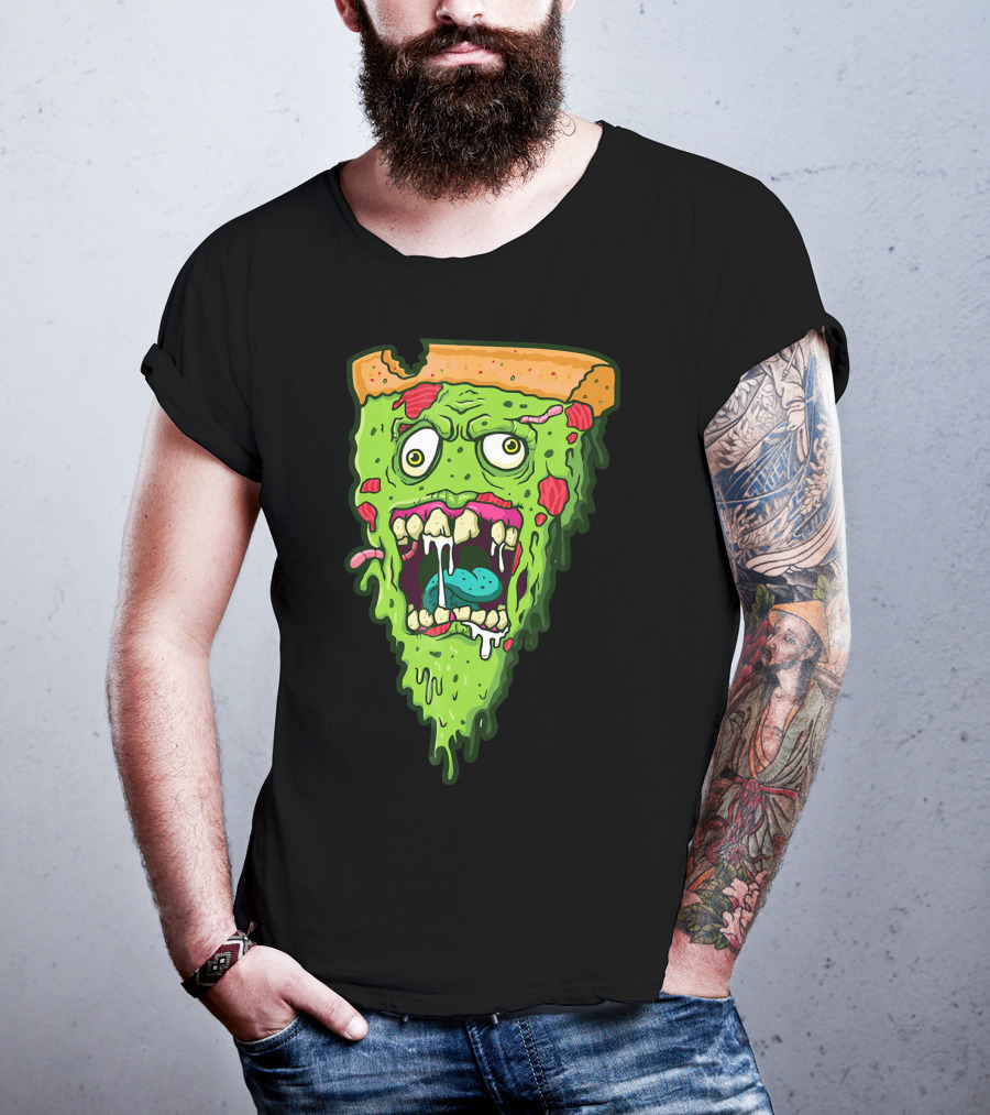 Pizza Zombie Monster Slice Fun T-Shirt