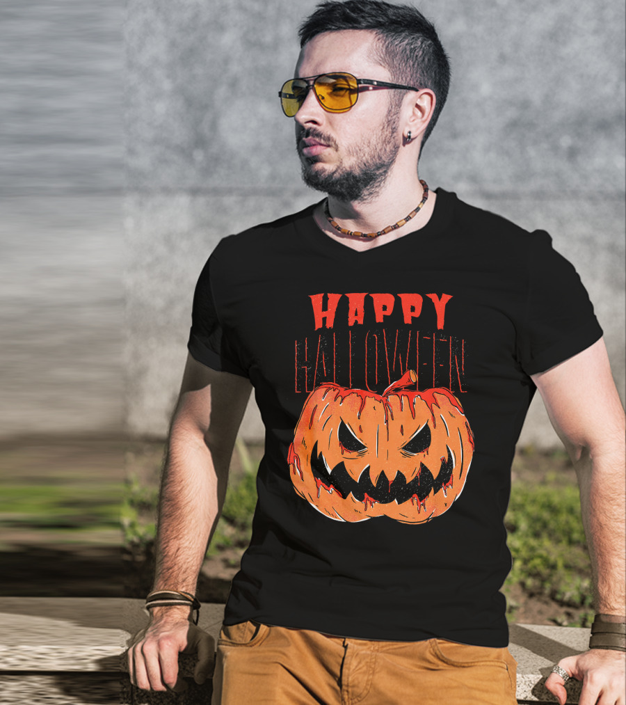 Happy Halloween Pumpkin Funny Costume Idea Cool T-Shirt