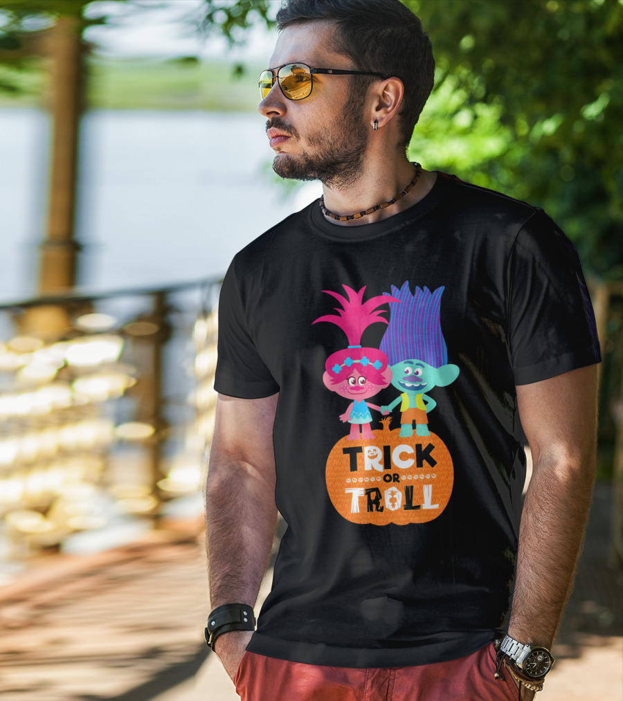 Trick Or Troll DreamWorks Trolls Halloween Pumpkin T-Shirt