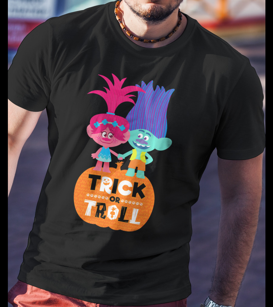 Trick Or Troll DreamWorks Trolls Halloween Pumpkin T-Shirt