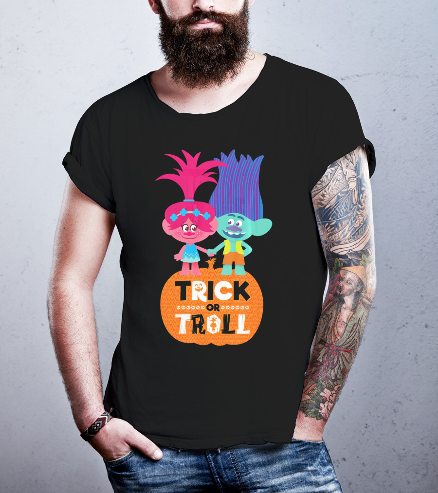 Trick Or Troll DreamWorks Trolls Halloween Pumpkin T-Shirt