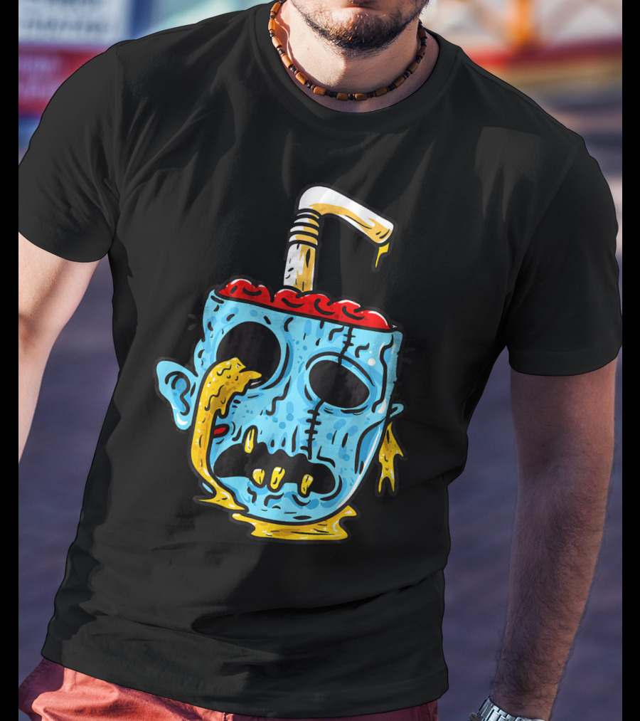 Zombie Food Brain Slushie Horror T-Shirt