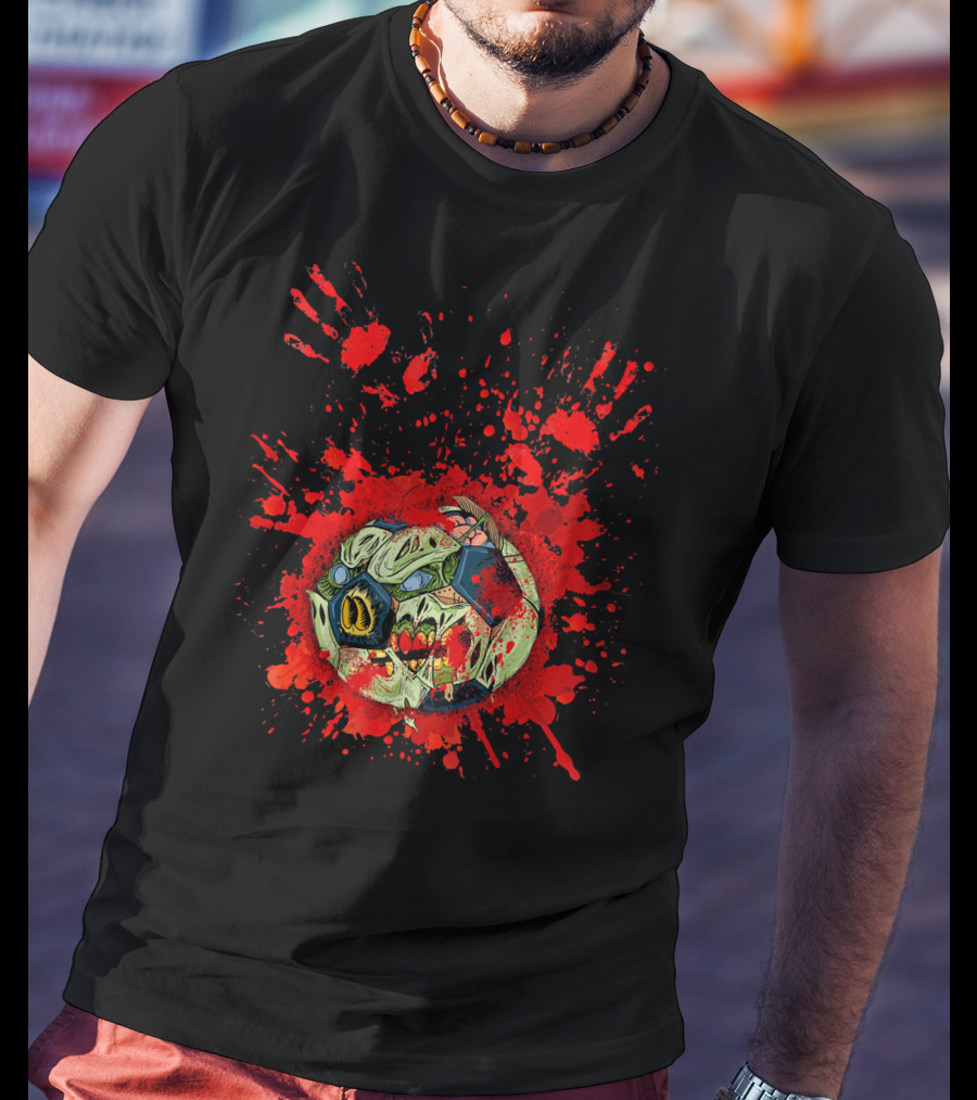 Zombie Soccer Ball Splatter T-Shirt