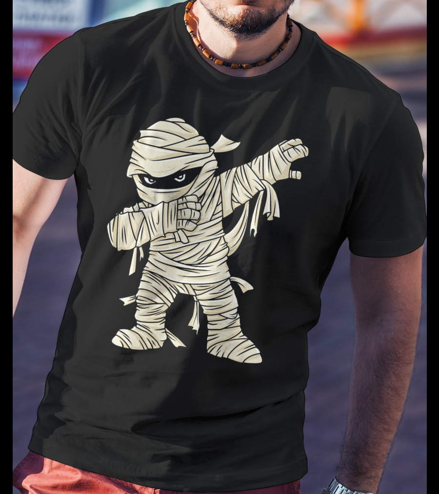 Dabbing Mummy Costume Dance Halloween Humor T-Shirt
