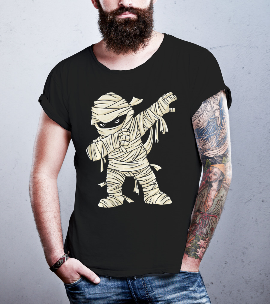 Dabbing Mummy Costume Dance Halloween Humor T-Shirt