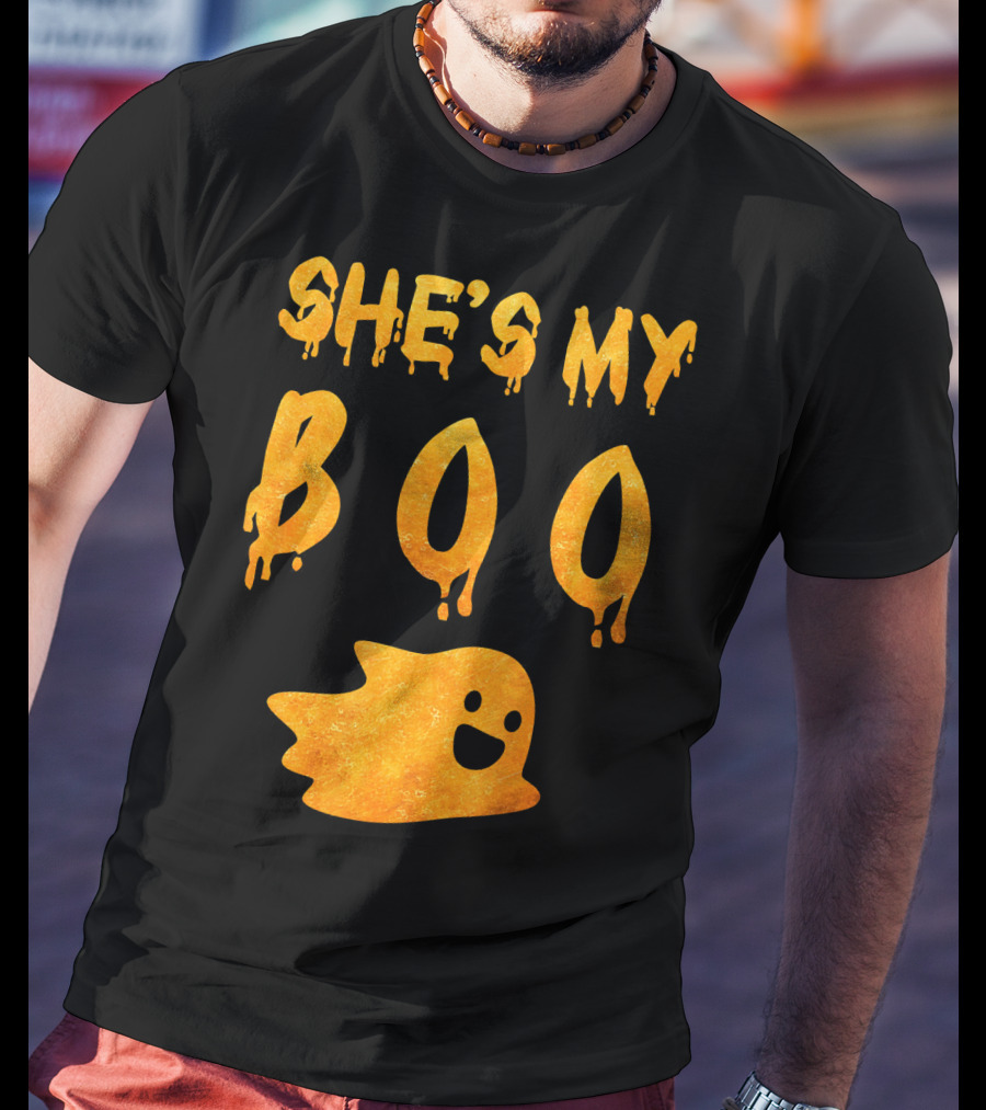 She's My Boo Funny Couples Halloween Costume T-Shirt