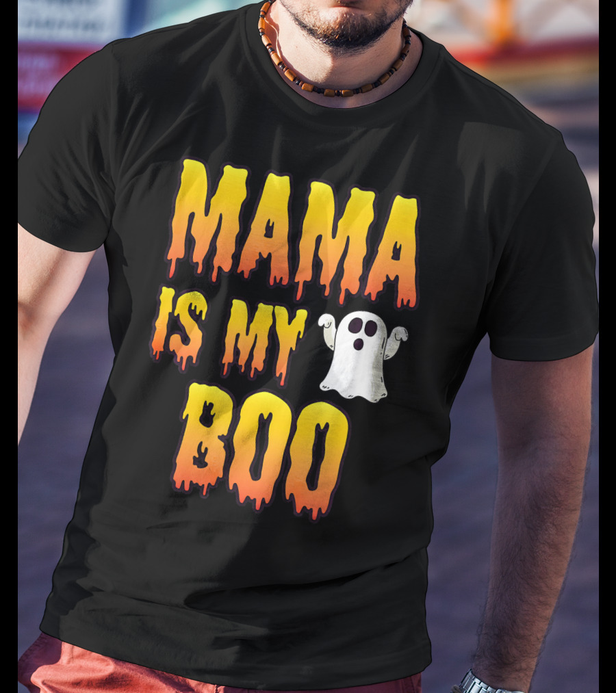 Mama Is My Boo Halloween Ghost Spirit T-Shirt