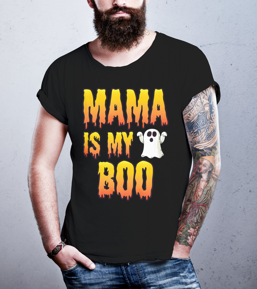 Mama Is My Boo Halloween Ghost Spirit T-Shirt