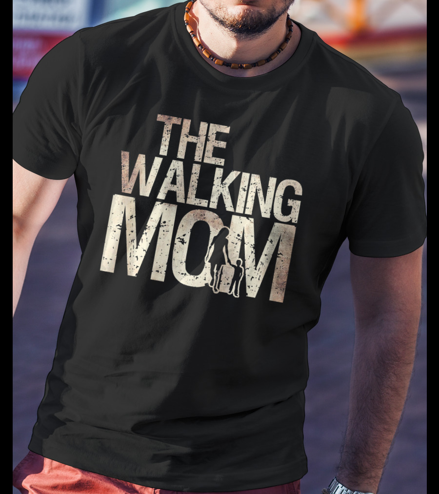 THE WALKING MOM Zombie Woman And Kid Mothers T-Shirt