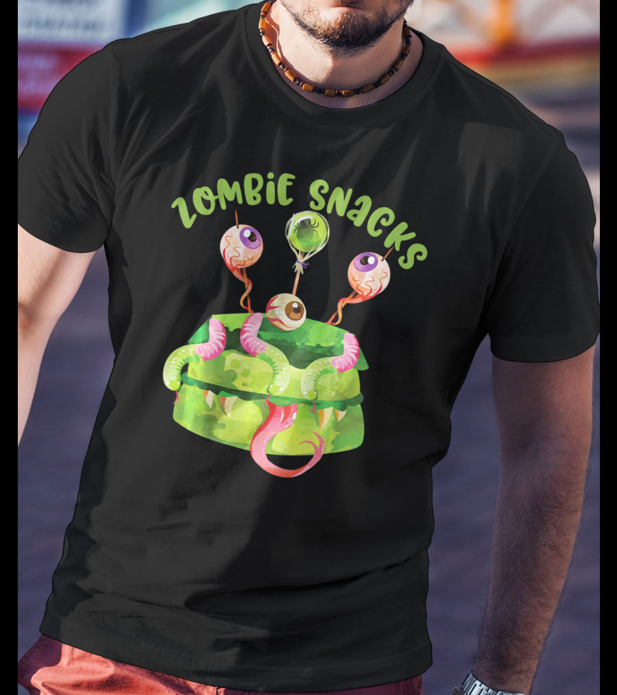 Zombie Snacks Halloween Fun Eyeballs T-Shirt