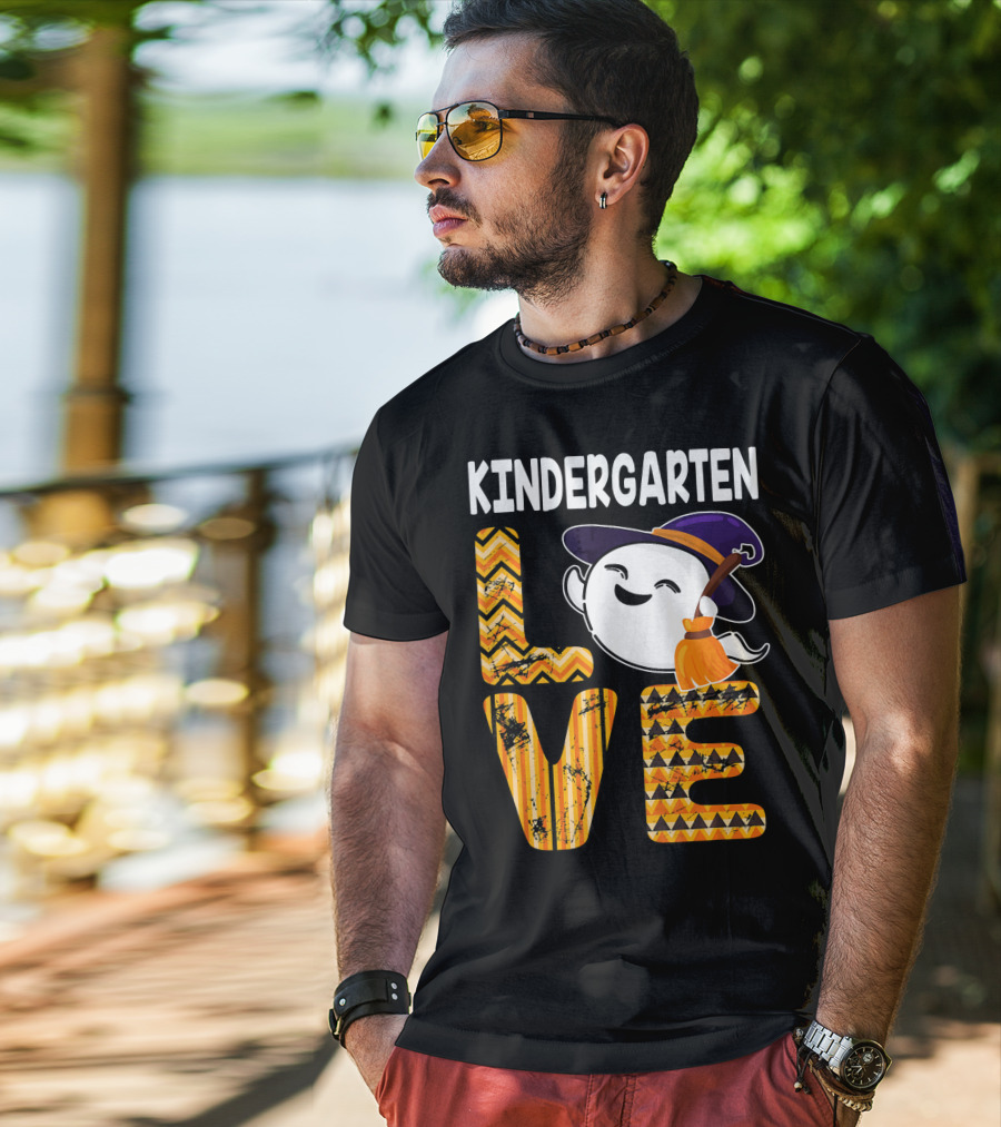 Kindergarten Love Cute Boo Ghost Halloween T-Shirt