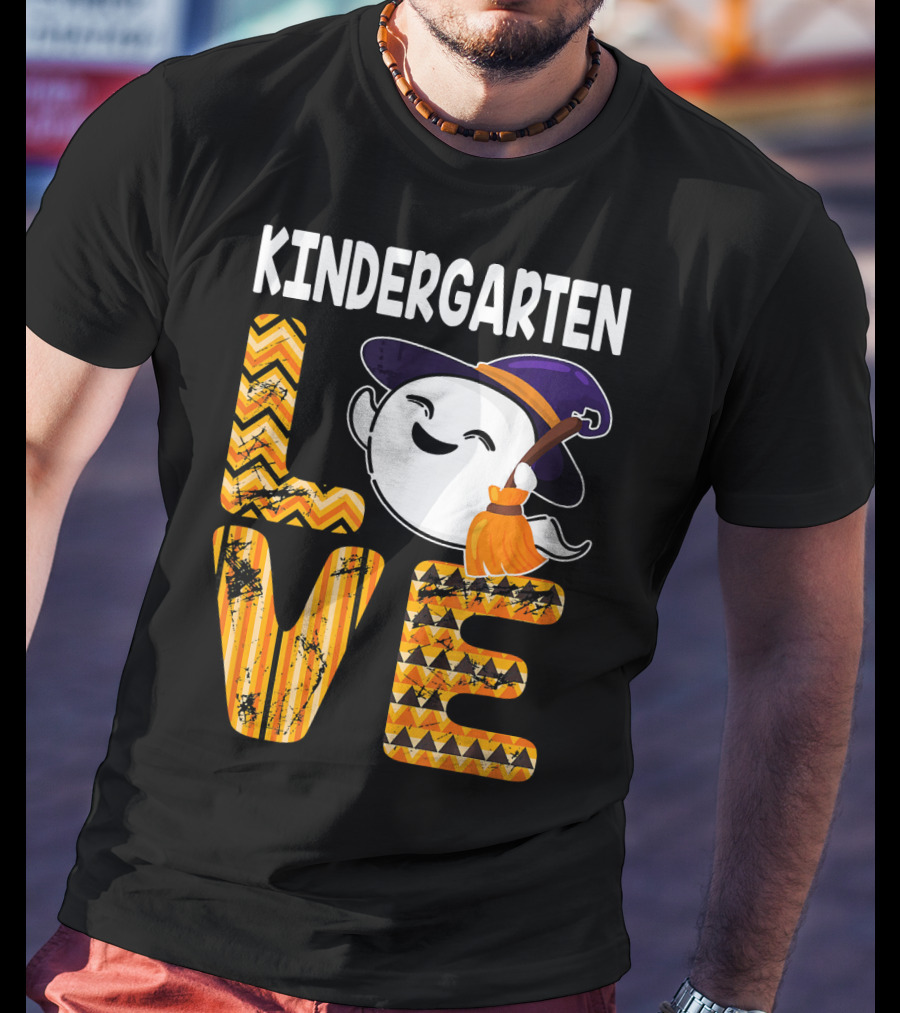 Kindergarten Love Cute Boo Ghost Halloween T-Shirt