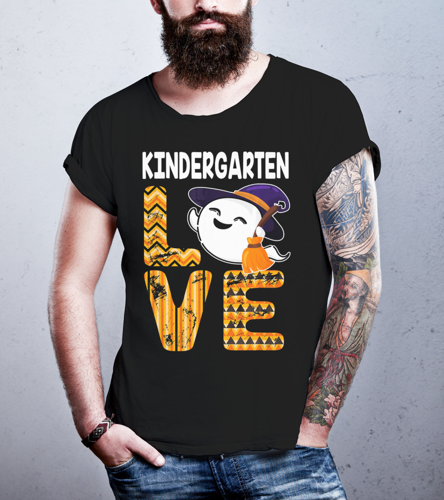 Kindergarten Love Cute Boo Ghost Halloween T-Shirt