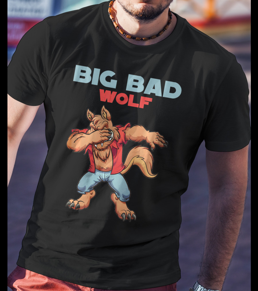 Big Bad Wolf Dabbing Halloween Costume T-Shirt
