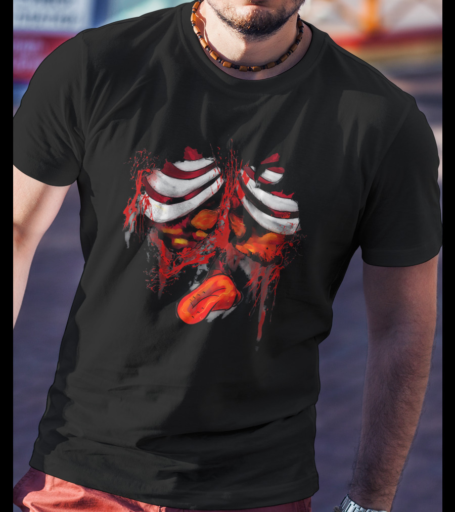 Grotesque Zombie Rib Cage And Entrails Halloween Costume T-Shirt