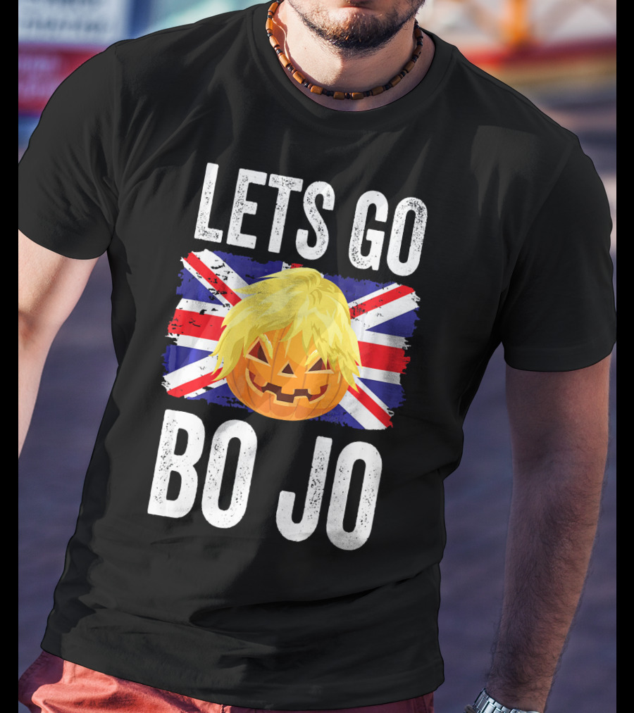 Lets Go Bo Jo Halloween Brexit Pumpkin Union Jack T-Shirt