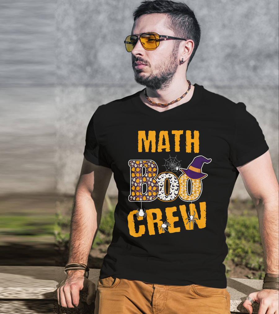 Math Boo Crew Halloween Teacher Pumpkins Spiders Hat T-Shirt