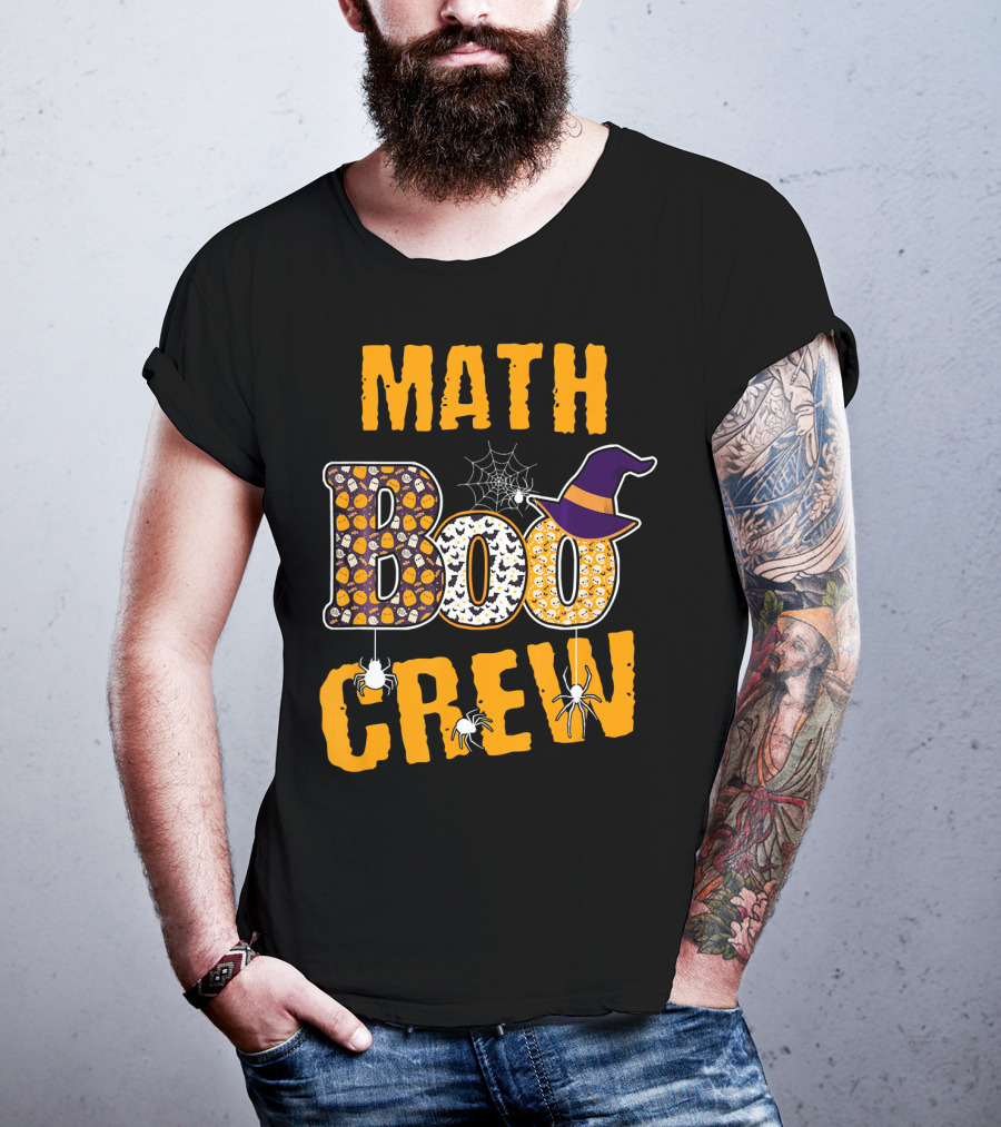 Math Boo Crew Halloween Teacher Pumpkins Spiders Hat T-Shirt