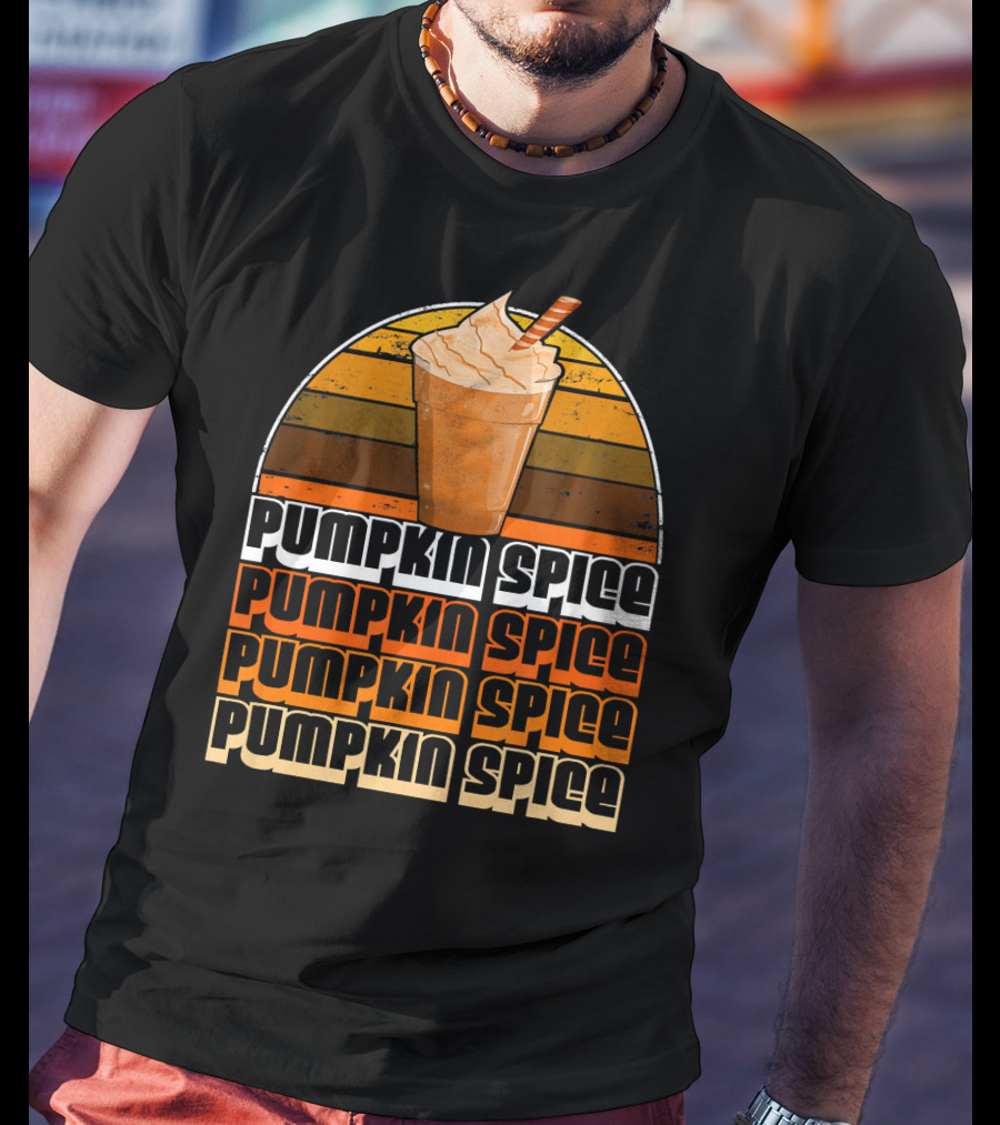 Vintage Pumpkin Spice Frappe Retro Pumpkin Spice Coffee T-Shirt
