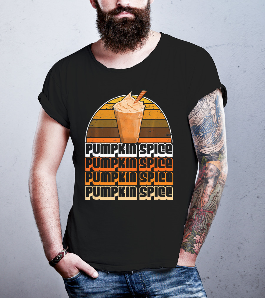 Vintage Pumpkin Spice Frappe Retro Pumpkin Spice Coffee T-Shirt