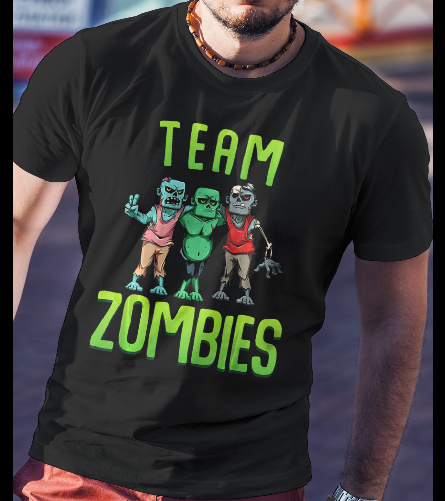Team Zombies Matching Halloween Zombie Characters T-Shirt