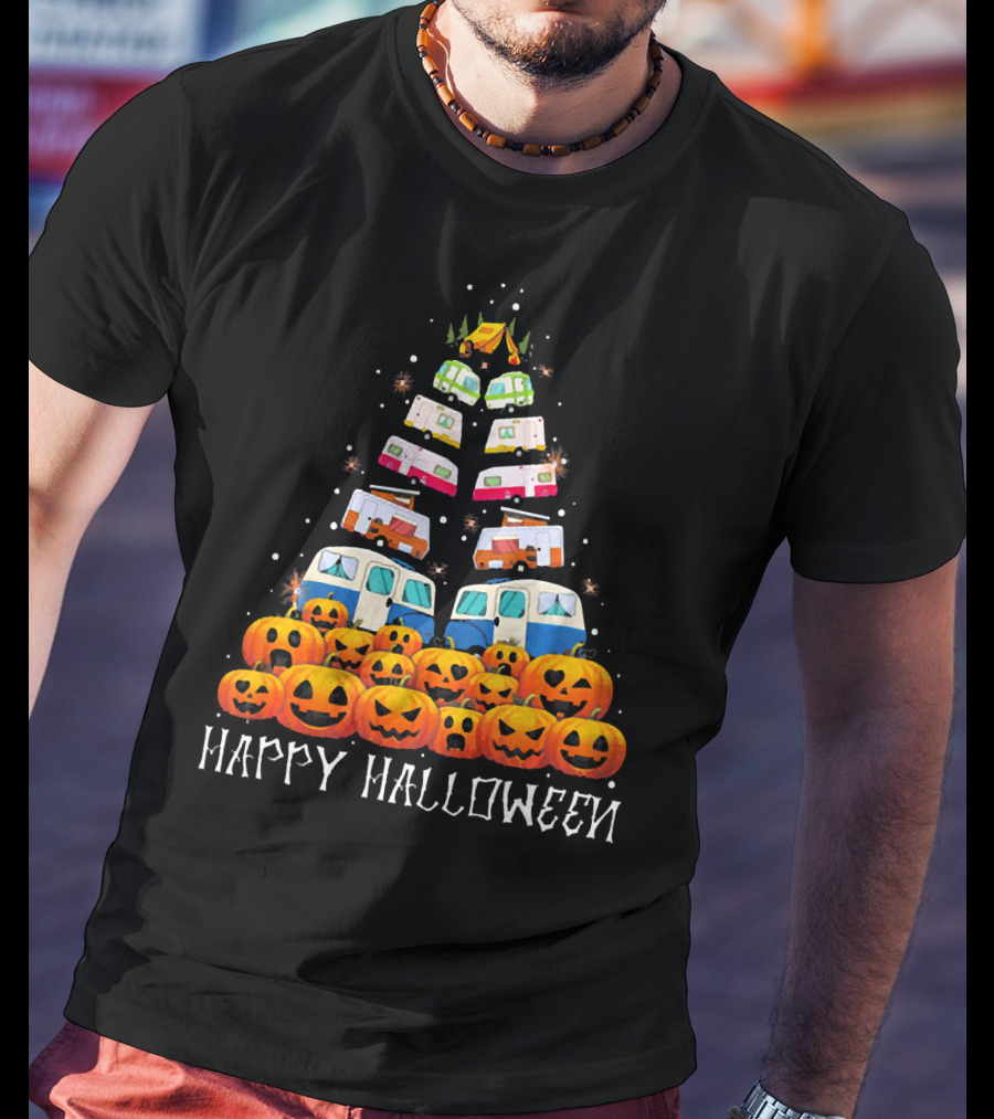 Happy Halloween Pumpkin Camper Fun T-Shirt
