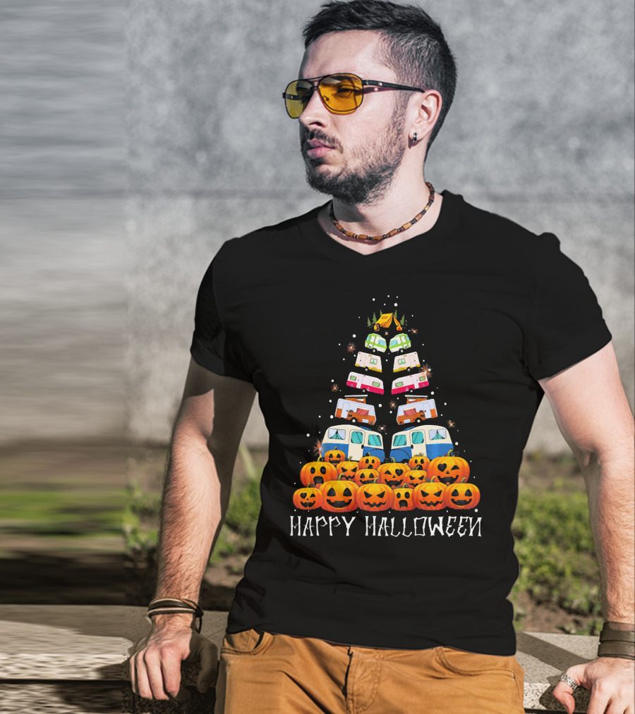 Happy Halloween Pumpkin Camper Fun T-Shirt