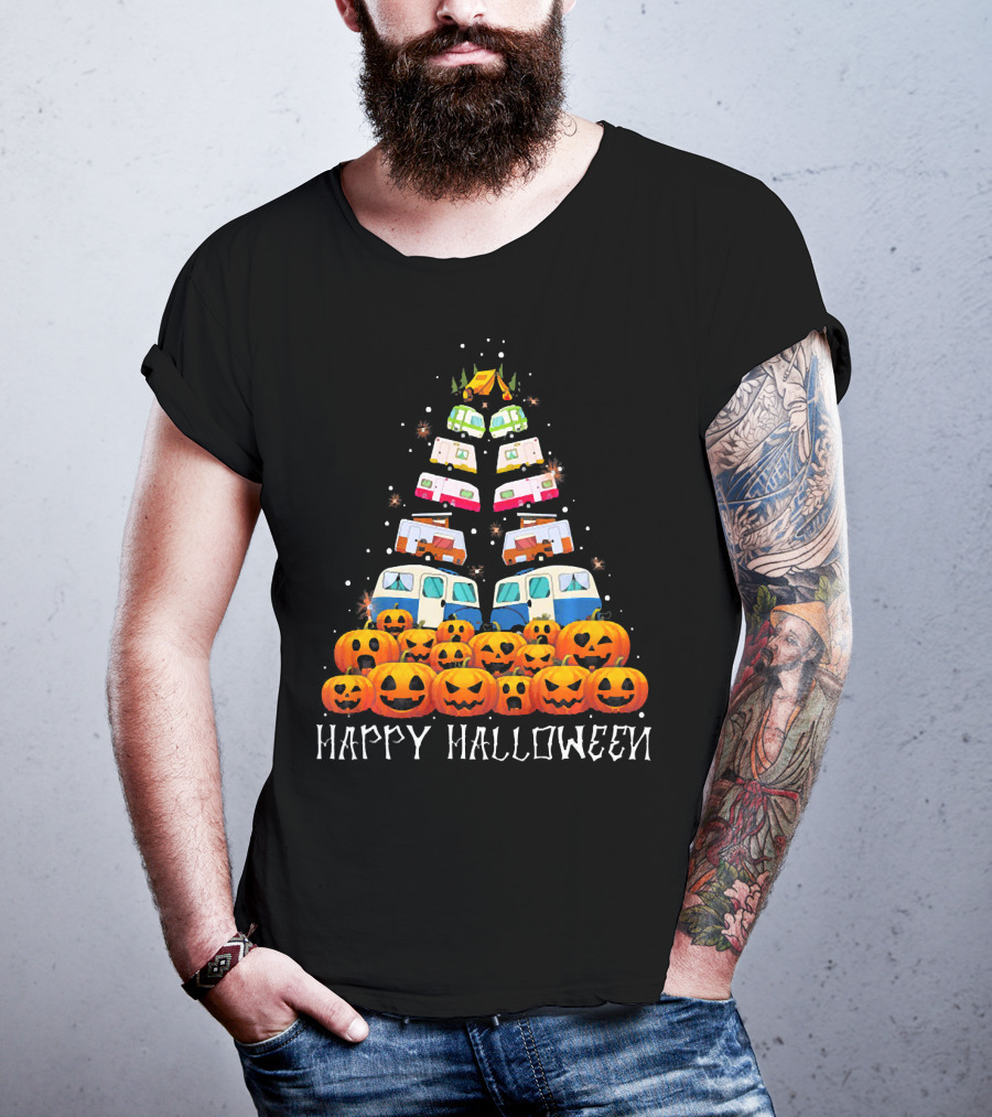 Happy Halloween Pumpkin Camper Fun T-Shirt