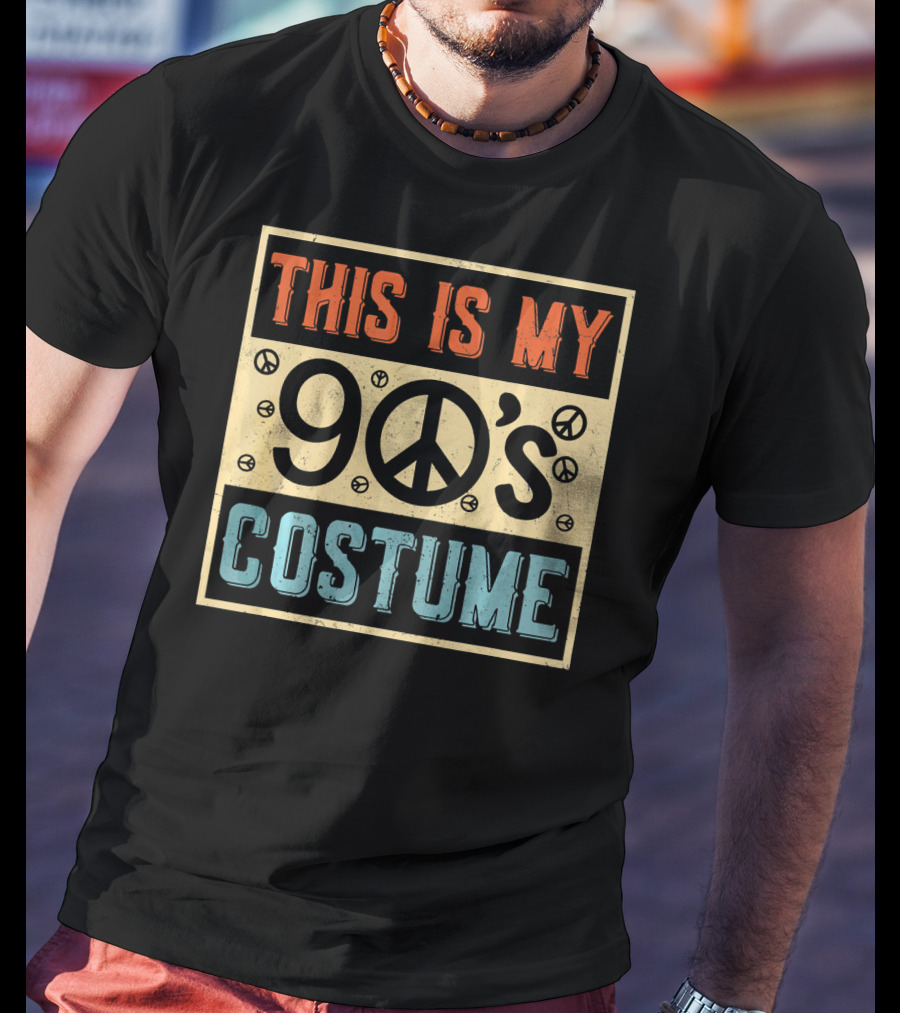 This Is My 90s Costume Peace Sign Halloween 1990 T-Shirt