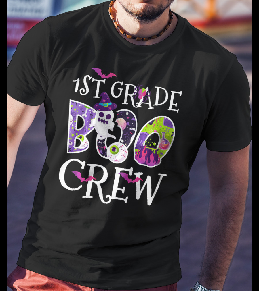 1st Grade Boo Crew Halloween Funny Costume T-Shirt