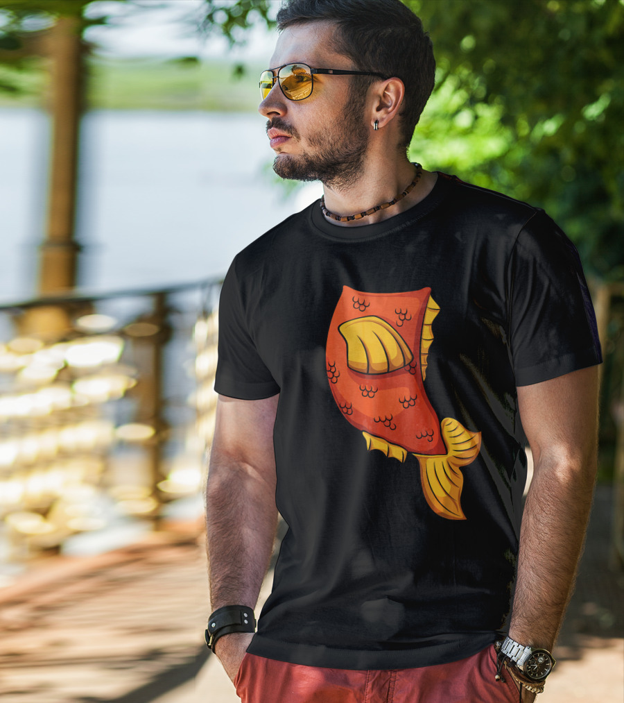 Fish Costume For Halloween Goldfish Tail T-Shirt