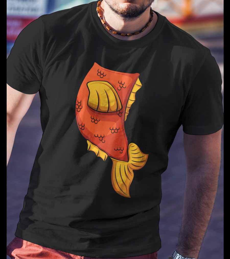 Fish Costume For Halloween Goldfish Tail T-Shirt