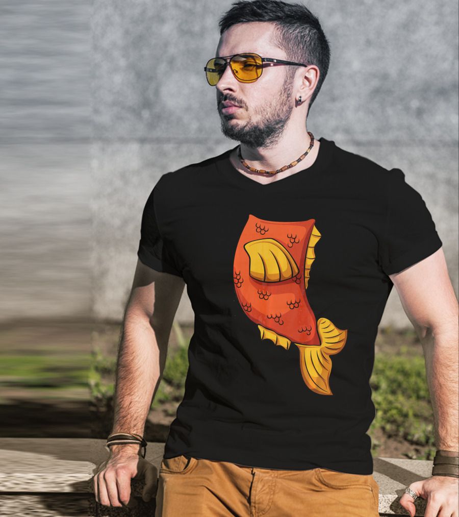 Fish Costume For Halloween Goldfish Tail T-Shirt