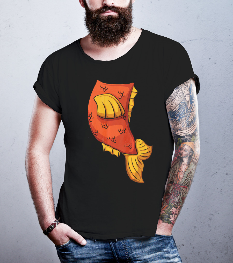 Fish Costume For Halloween Goldfish Tail T-Shirt