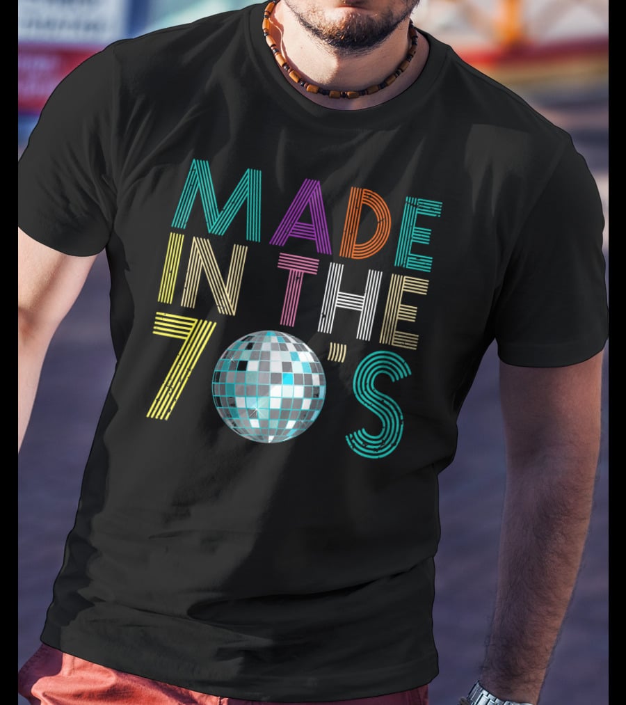Made In The 70's Disco Ball Style Retro Costume T-Shirt