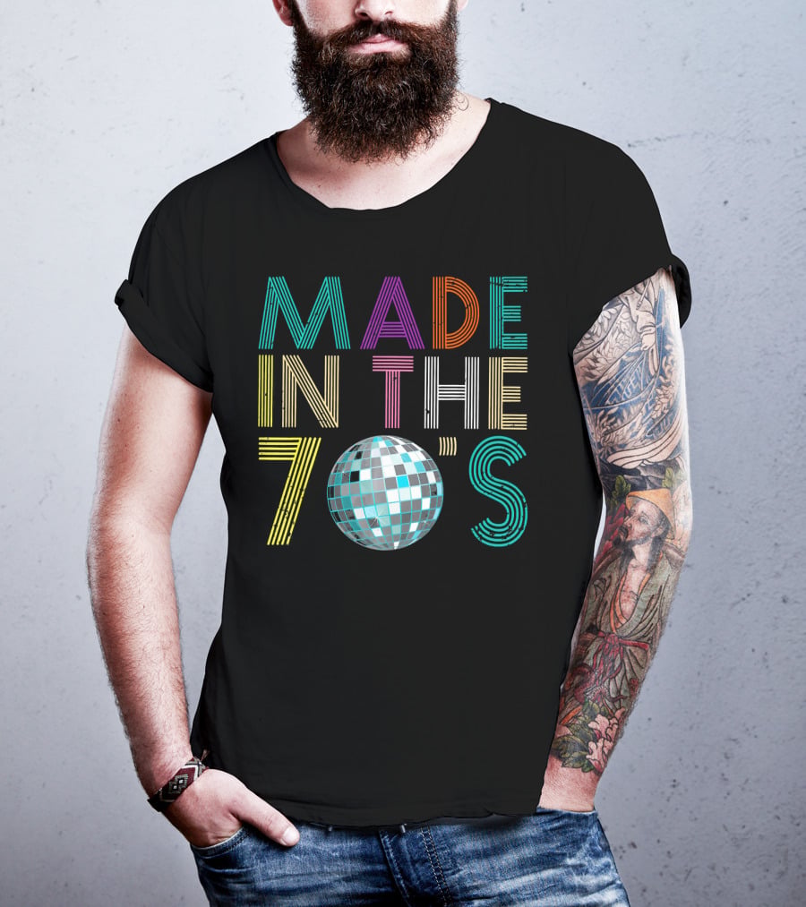 Made In The 70's Disco Ball Style Retro Costume T-Shirt