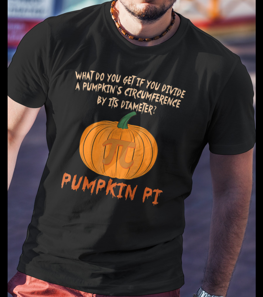 Pumpkin Pi Funny Math Lovers Halloween Pun T-Shirt
