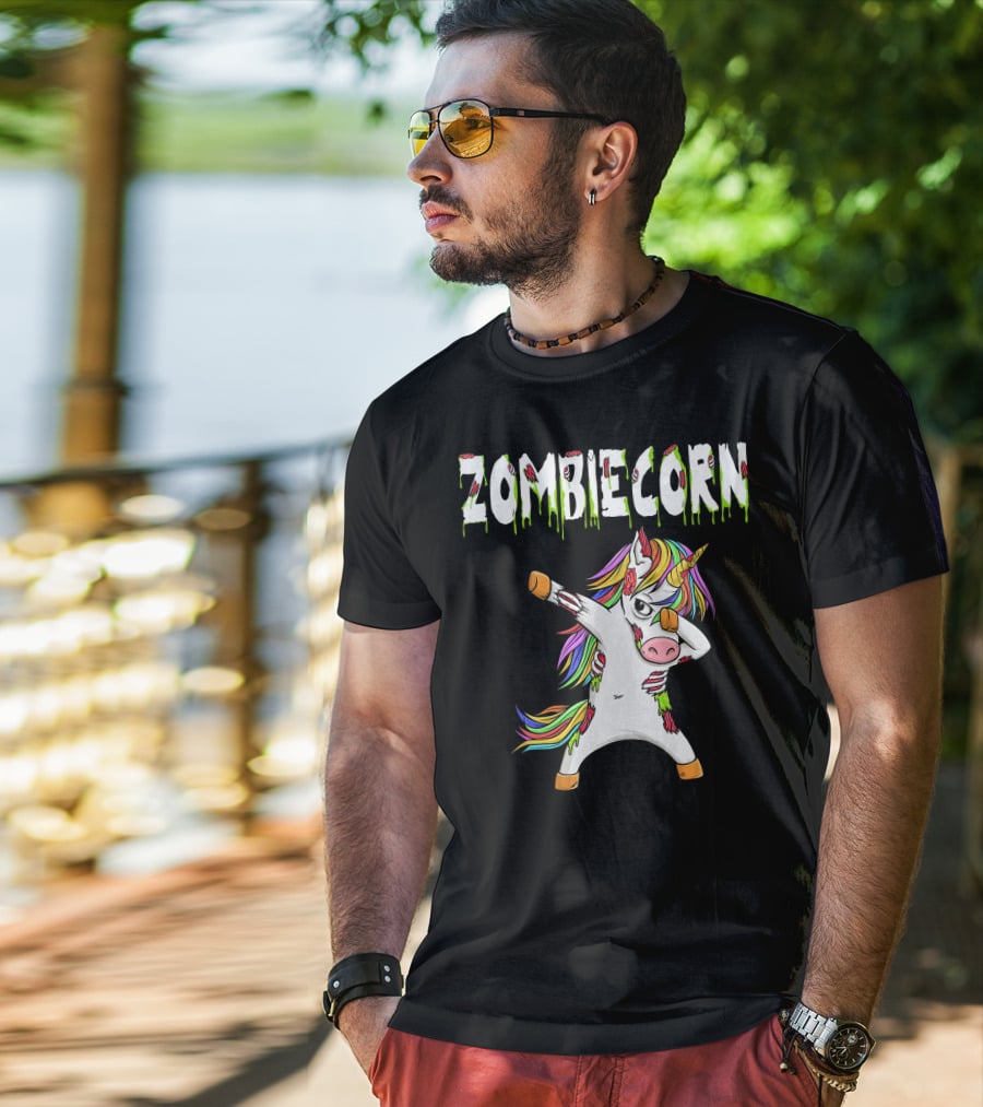 Zombiecorn Dabbing Zombie Unicorn T-Shirt