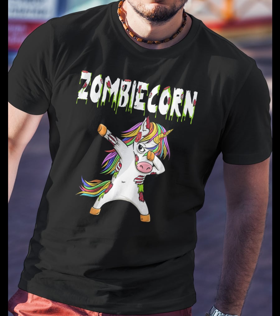 Zombiecorn Dabbing Zombie Unicorn T-Shirt